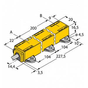  Датчик линейных перемещений TURCK LI200P1-Q17LM1-LU4X2/S97