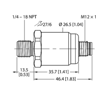 Датчик давления TURCK PT10PSIG-1503-I2-H1143/D840