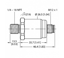 Датчик давления TURCK PT0.1R-1503-I2-H1143/D840