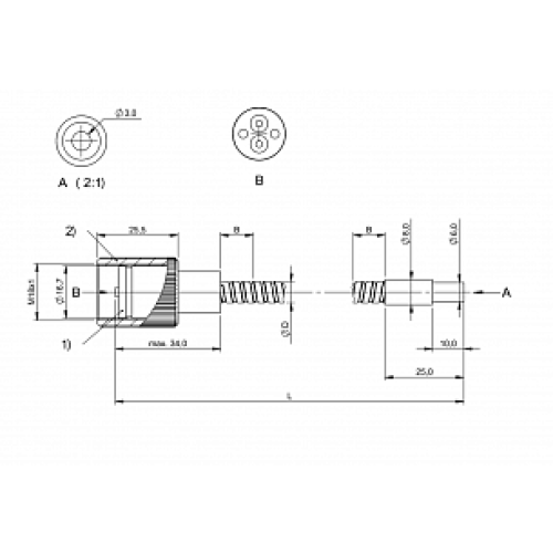 Оптоволоконный кабель Balluff BFO 18V-XAC-MZG-30-0,75