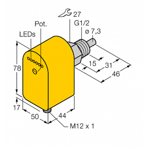 Датчик потока TURCK FCS-G1/2A4P-AP8X-H1141