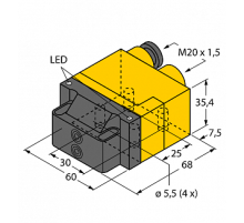 Индуктивный датчик TURCK NI4-DSU26TC-2Y1X2