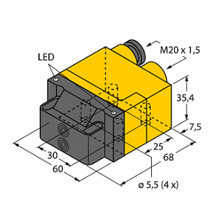 Индуктивный датчик TURCK NI4-DSU26TC-2Y1X2