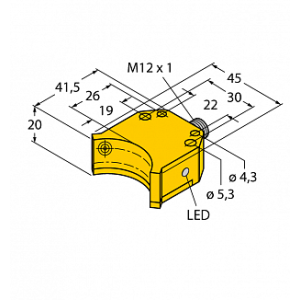 Индуктивный датчик TURCK NI4-DS20-2Y1X2-H1140