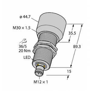  Ультразвуковой датчик TURCK RU600U-M30E-LU8X2-H1151