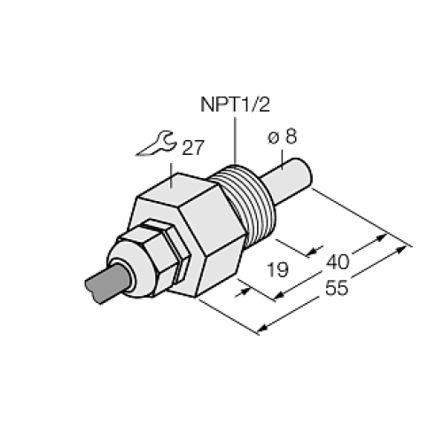 Датчик потока TURCK FCS-N1/2T-NA