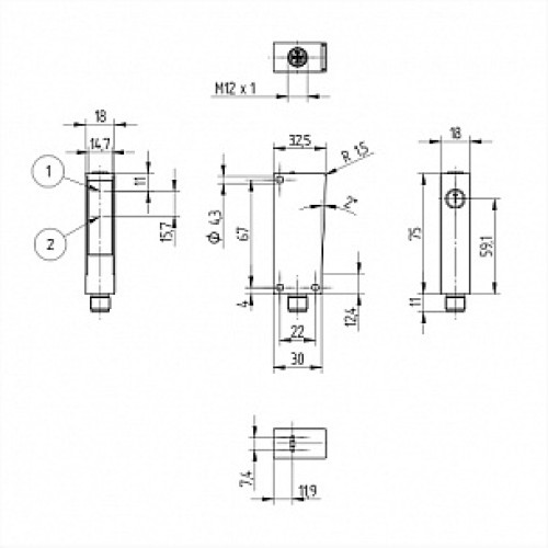 Оптический датчик Wenglor P1NH202