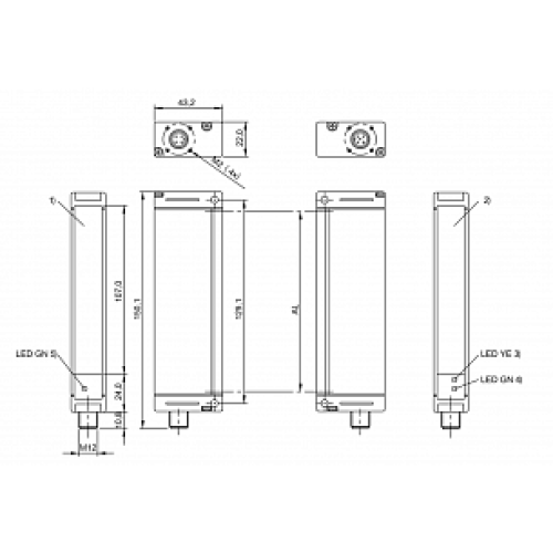 Световая завеса Balluff BLG 1-010-210-050-PV01-SX