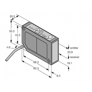  Лазерный датчик расстояния Banner LG5A65PI W/30