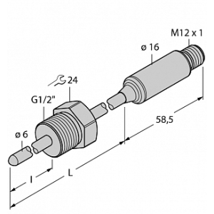 Датчик температуры TURCK TTMS-206A-G1/2-LI6-H1140-L250-50/150