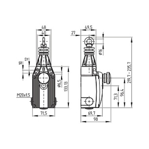 Тросовый выключатель аварийной остановки Schmersal ZQ900-04-N