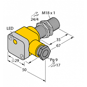 Индуктивный датчик TURCK BI5-EG18SK-Y1X