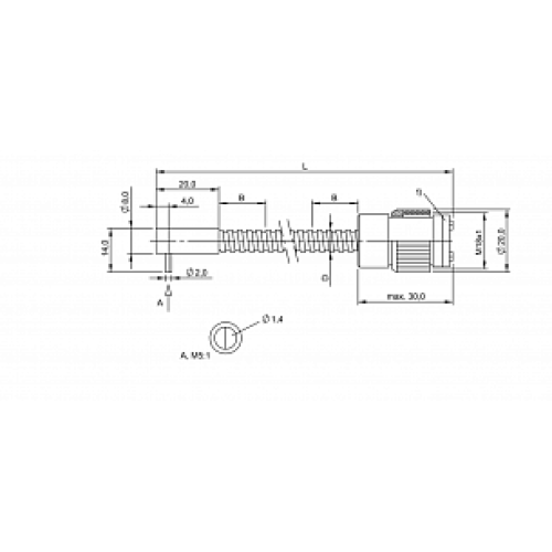 Оптоволоконный кабель Balluff BFO 18A-XAF-MZG-15-1,5