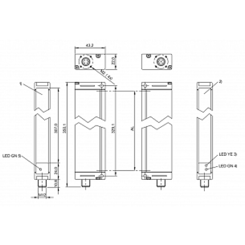 Световая завеса Balluff BLG 1-030-210-070-PV01-SX