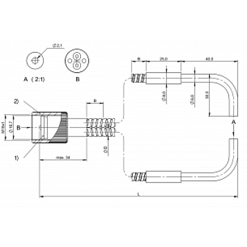 Оптоволоконный кабель Balluff BFO 18V-LDD-MZG-23-1,5