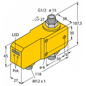 Датчик потока TURCK FCI-D15A4P-LIX-H1141