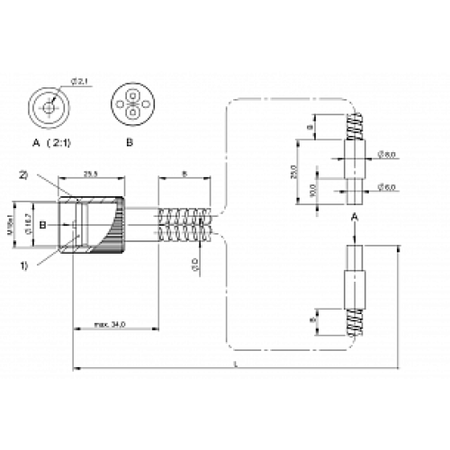 Оптоволоконный кабель Balluff BFO 18V-LCC-MZG-23-0,5