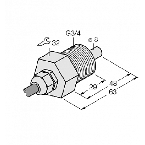 Датчик потока TURCK FCS-GL3/4T-NA