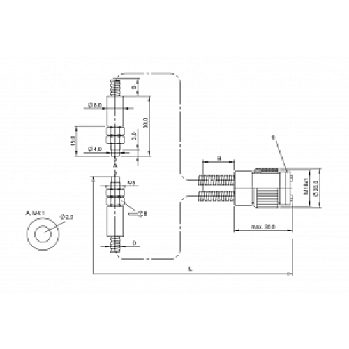 Оптоволоконный кабель Balluff BFO 18A-LAA-MZG-20-1,5