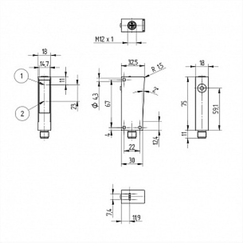 Оптический датчик Wenglor P1NH502