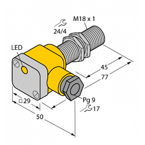 Индуктивный датчик TURCK BI5U-EG18SK-VP4X