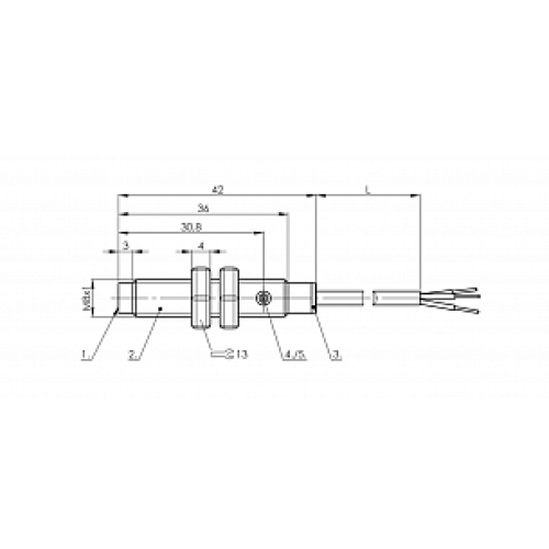 Емкостной датчик уровня Balluff BCS M08T4E1-PSM30G-EP02