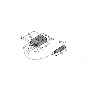 Емкостной датчик TURCK BC8-Q10-RN6X2-0.15-SSFP3/S90