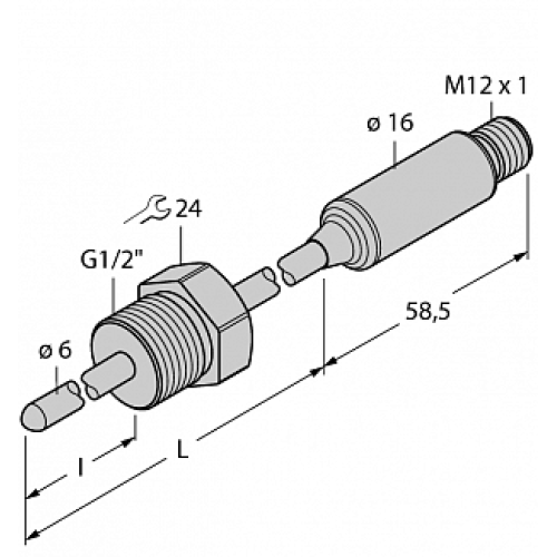 Датчик температуры TURCK TTMS-206TA-G1/2-LI6-H1140-L250-50/150