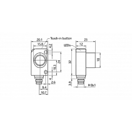 Ультразвуковой датчик Microsonic zws-25/CD/QS