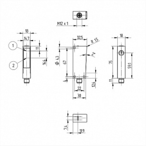 Оптический датчик Wenglor P1NH309