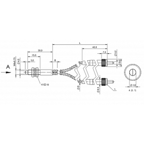 Оптоволоконный кабель Balluff BFO S1-XAT-07B-MZG-16-01