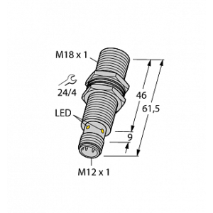 Индуктивный датчик TURCK BI8U-EM18MWD-VP6X-H1141