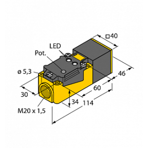 Емкостной датчик TURCK BC20-CP40-VP4X2