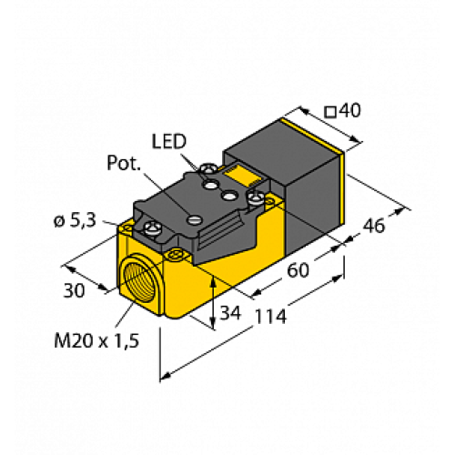 Емкостной датчик TURCK BC20-CP40-VP4X2