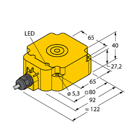 Индуктивный датчик TURCK NI60-Q80-Y1X