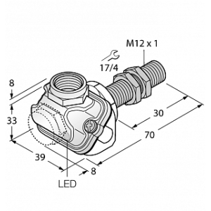 Индуктивный датчик TURCK BI2-EM12WDTC-Y1X