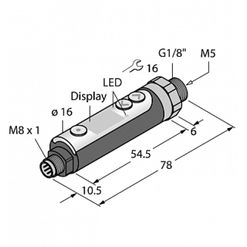 Датчик давления TURCK PK01VR-P13-2UP8X-V1141