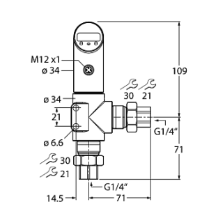 Датчик давления TURCK PS040D-501L-2UPN8X-H1141