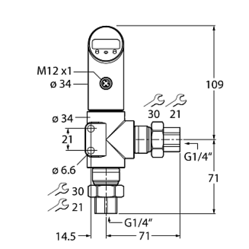 Датчик давления TURCK PS040D-501L-2UPN8X-H1141