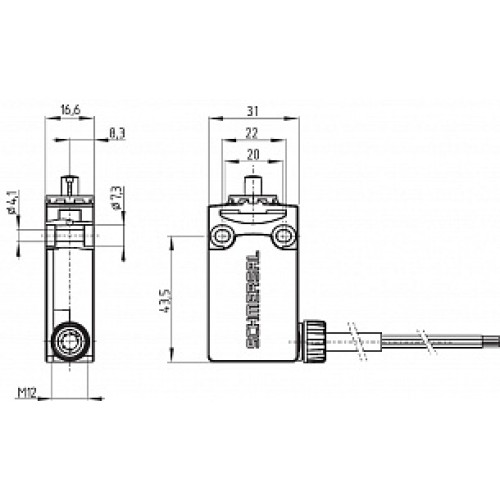 Kонцевой выключатель безопасности Schmersal PS116-Z11-LR200-K250