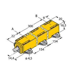  Датчик линейных перемещений TURCK LI300P1-Q17LM1-LU4X2/S97