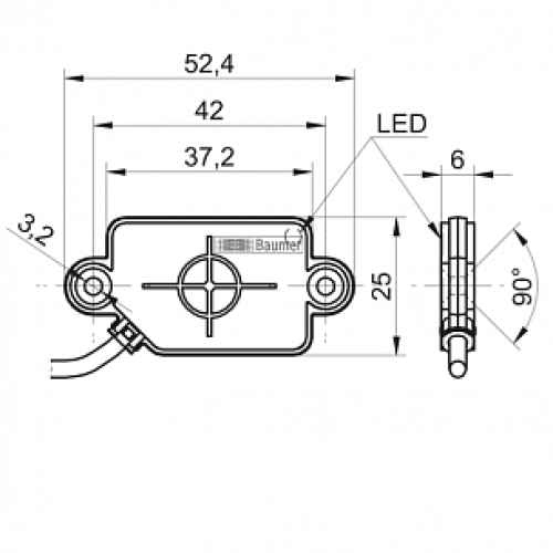 Емкостной датчик уровня Baumer CFDK 25G1125/LN3