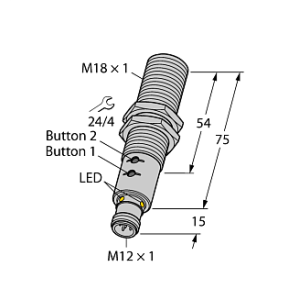  Ультразвуковой датчик TURCK RU130U-EM18E-LIU2PN8X2T-H1151/3GD