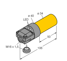 Индуктивный датчик TURCK NI20-K34SR-VP4X2