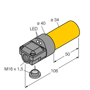 Индуктивный датчик TURCK NI20-K34SR-VP4X2