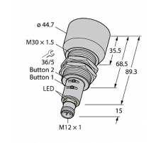  Ультразвуковой датчик TURCK RU600U-EM30E-LIU2PN8X2T-H1151/3GD