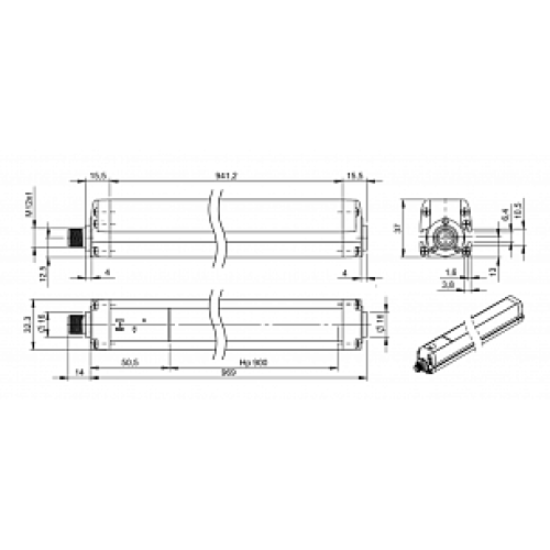 Многолучевой барьер безопасности Balluff BLG 4A-090-19X-030-O01-SX