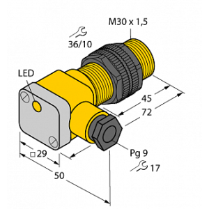 Индуктивный датчик TURCK NI15-P30SK-Y1X