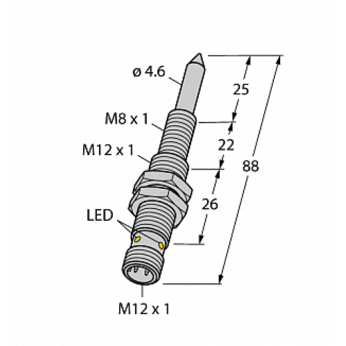 Магнитный датчик TURCK NIMFE-M12/4.6L88-UN6X-H1141