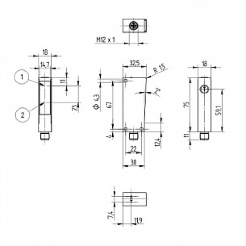 Оптический датчик Wenglor P1NH501